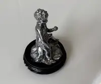 Late 1920s Chrome-Plated Cherub Accessory Mascot-For Sale