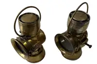A Pair Of Brass Veteran/Edwardian Motor Car Side Lamps-For Sale