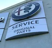 Alfa Romeo Service and Original Parts Large Dealership Illum-For Sale