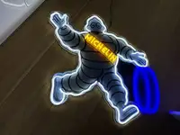 Illuminated Michelin Bibendum Sign-For Sale