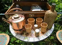 1905 Asprey Fine Wicker and Oak Cased Four Person Gigantic P-For Sale