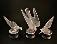 A Rare Full Set of Three Lalique Mclaren Sculptures Plus Fiv-For Sale