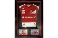 Framed Fernando Alonso Ferrari Team Shirt Signed and Authent-Sold