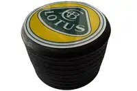 An F1 Rear Tyre Topped with a Toughened Glass Lotus Motif-Sold