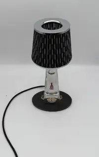 A Unique Desk Clock and Lamp Enginereed from a BSA Pushrod C-For Sale