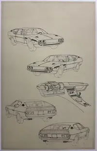 A Fascinating Selection of Ten Bertone Blueprints from the 1-For Sale