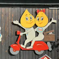 Cut-Out Mr and Mrs Drip on Scooter-For Sale
