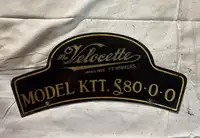 Velocette KTT number plate price board-For Sale