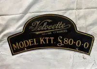 Velocette KTT number plate price board-For Sale