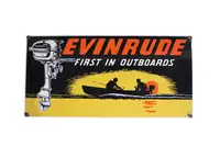 1960s Evinrude Outboards Enamel Sign-For Sale