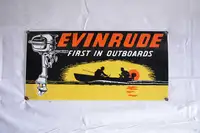 1960s Evinrude Outboards Enamel Sign-For Sale