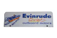 1960s Evinrude Quiet Outboard Motors Enamel Sign-For Sale