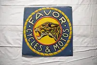 Favor Cycles & Motors Enamel Sign-For Sale