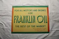 1948 Franklin Oil Tin Sign-For Sale