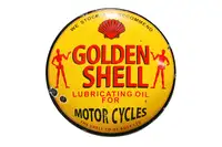 Golden Shell Modern Tin Sign-For Sale