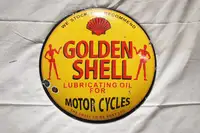 Golden Shell Modern Tin Sign-For Sale
