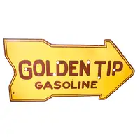 Golden Tip Gasoline Neon Enamel Sign-For Sale