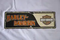1960s Harley Davidson Motor Cycles Enamel Sign-For Sale