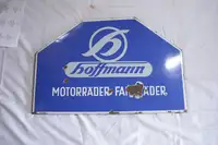 Hoffman Motorrader Enamel Sign -For Sale
