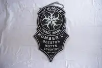 1915 Humber Double Sided Enamel Sign-For Sale