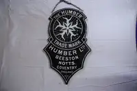 1915 Humber Double Sided Enamel Sign-For Sale