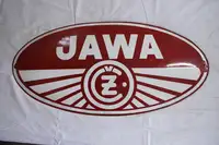 JAWA Oval Enamel Sign-For Sale