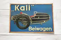 KaliBeiwagen Pre-War Sidecar Tin Sign-For Sale