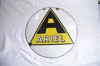 1930s Ariel Round Enamel Sign-For Sale