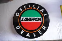 1960s Laverda Official Dealer Round Light Box Showroom Sign-For Sale