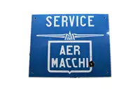 Aer Macchi Service Enamel Sign-For Sale