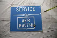 Aer Macchi Service Enamel Sign-For Sale