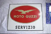 Moto Guzzi Servizio Enamel Sign-For Sale