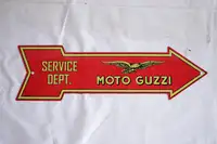Moto Guzzi Service Dept. Enamel Sign-For Sale