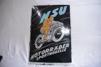 NSU Motorrader Sportmodelle Enamel Sign-For Sale