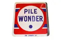 Pile Wonder French Battery Enamel Sign-For Sale