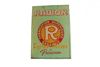 Radior Cycles Double Sided Enamel Sign-For Sale