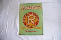 Radior Cycles Double Sided Enamel Sign-For Sale