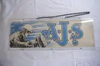AJS Window Poster on Perspex-For Sale