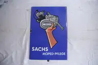 Sachs Engine And Hand Enamel Sign-For Sale