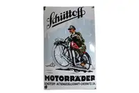 Schuttoff Motorrader Enamel Sign-For Sale