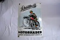 Schuttoff Motorrader Enamel Sign-For Sale