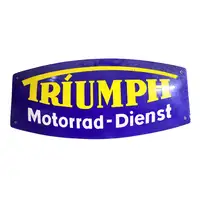 Triumph Motorrad Dienst Shield Enamel Sign-For Sale