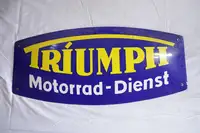 Triumph Motorrad Dienst Shield Enamel Sign-For Sale
