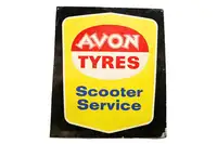 Avon Tyres Scooter Service Enamel Sign-For Sale