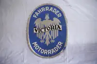 Victoria Fahrrader Motorrader Cardboard Sign-For Sale
