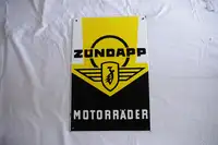Zundapp Motorrader Enamel Sign -For Sale