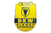 Auto Union DKW Dienst Enamel Shield -For Sale