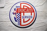 Ducati Moto Servizio Round Enamel Sign-For Sale