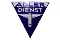 Adler Dienst Triangle Pre-War Enamel Sign-For Sale
