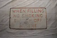General No Smoking Pressed Tin Sign -For Sale